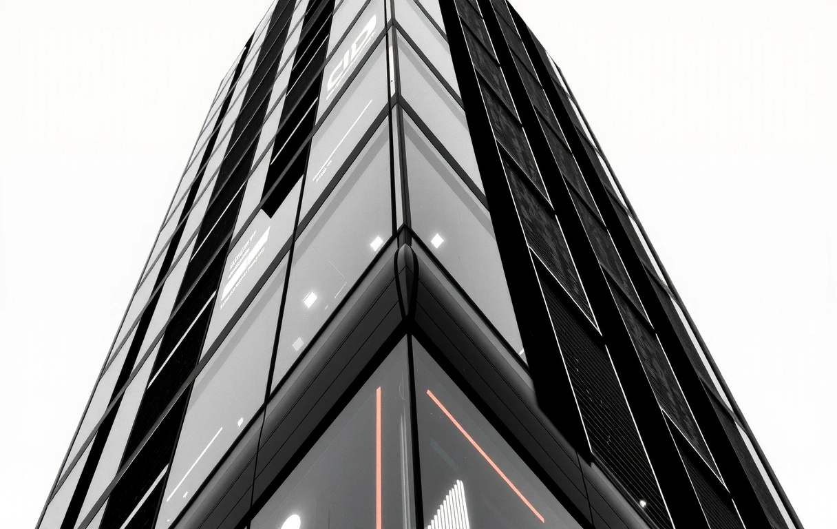 Techno-inspired data visualization over city architecture